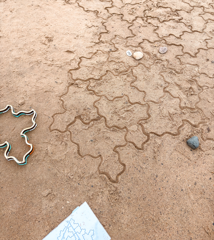 The edge of the tiling. 