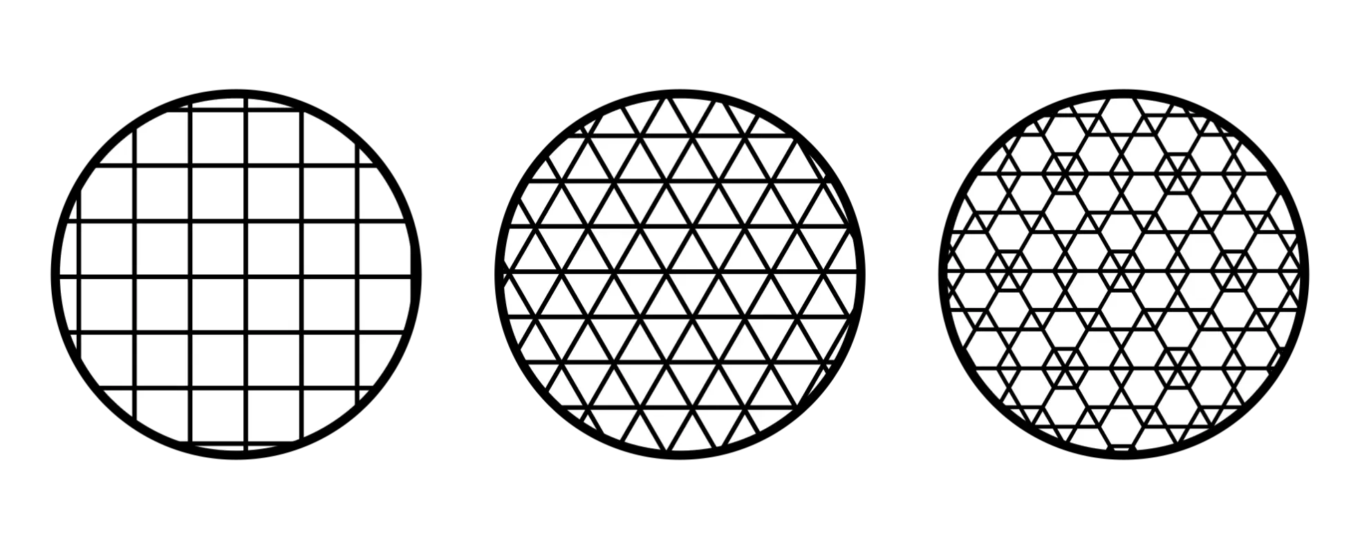 Tilings of the plane wit…triangles and hexagons.